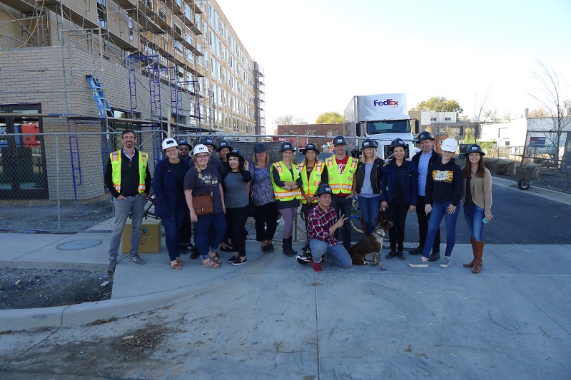 Craft Lake City and Giv Group staff in front of the current development and construction of Project Open on October 25, 2017.