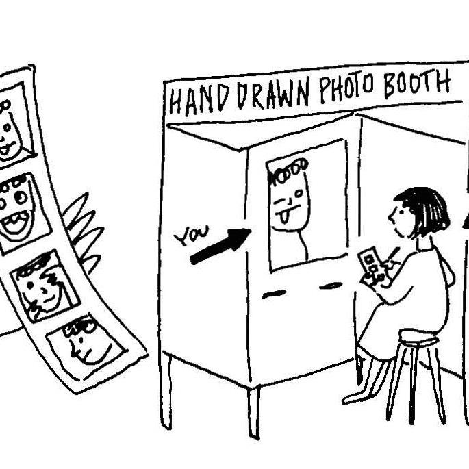 Hand Drawn Photo Booth Craft Lake City