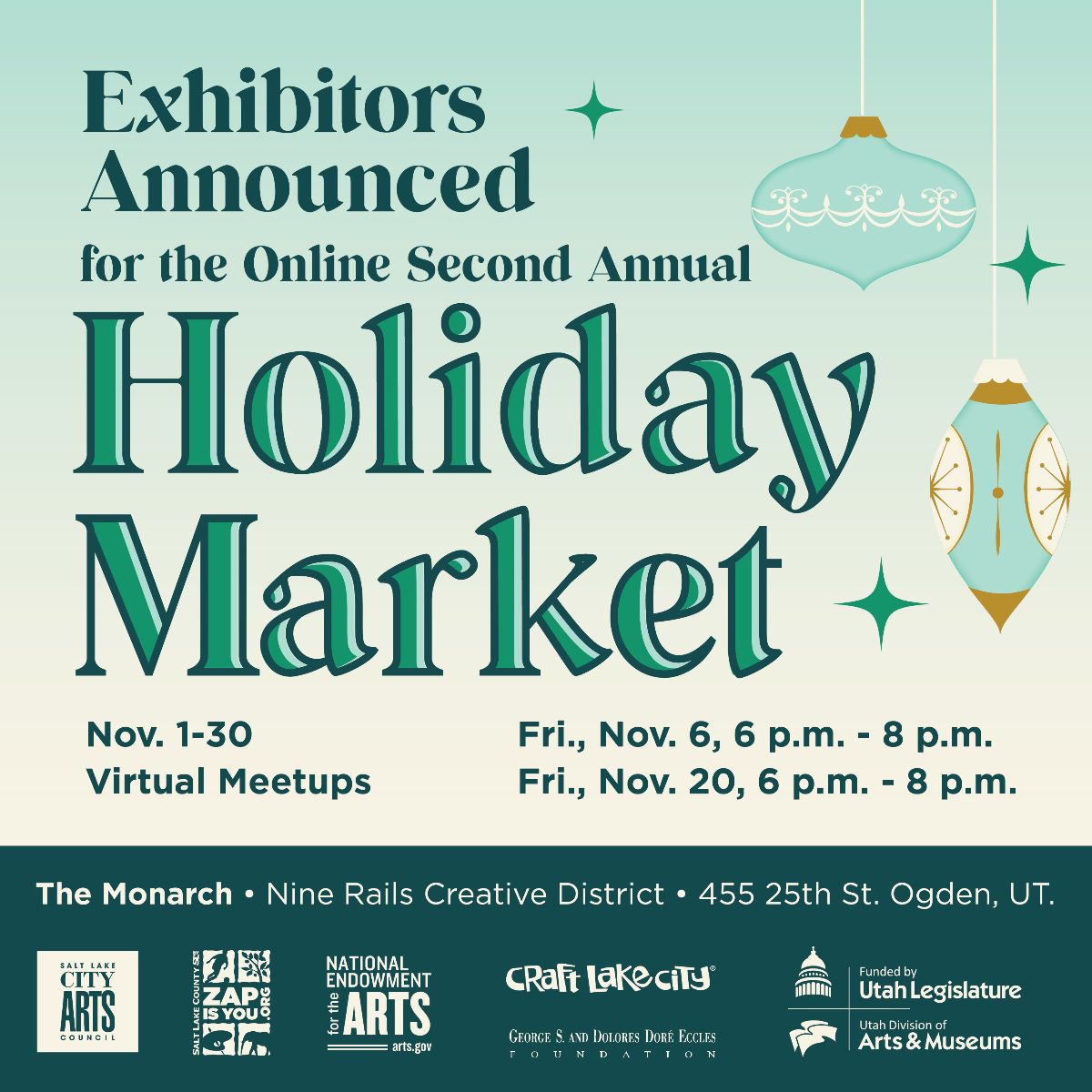 Craft Lake City Announces Accepted Exhibitors for the Online Second Annual Craft Lake City Holiday Market!