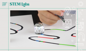 Ozobot on paper with marker lines