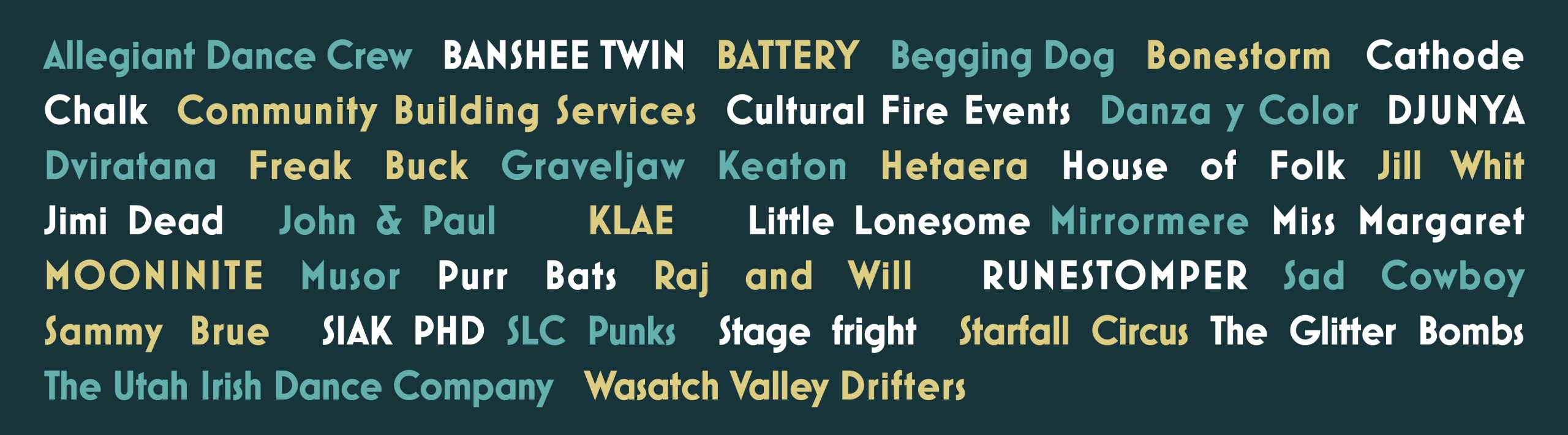 Lineup Graphic DIY Fest Website